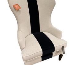 $1040 USD     Universal Furniture Custom Getaway Surfside Blk Striped Wing Chair TH154-11     Description: Make a statement with this daring, vertical navy stripe that defines the Surfside Wing Chair, a regal upholstery furnishing featuring an exaggerated back and tapered legs.  This listing is for ONE chair.  We have two available.
Dimensions: 37 x 34 x 49"H
Condition: New - Interior Design Studio Floor Sample
Local pick up Lake Oswego, OR.  Showroom with main floor access.  Contact us for shipper suggestions.      https://goodbyhello.com/products/copy-of-norwalk-lansing-metal-chair-2-available-thd-10?_pos=12&_sid=f9cbd366d&_ss=r