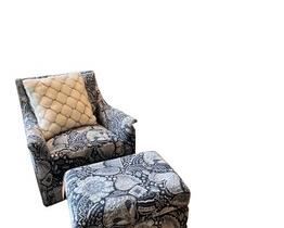 $2170 USD    Norwalk Custom Whistler Floral Chair + Ottoman TH154-1     Description: The Whistler Chair is at once contemporary and classic with a comfortable loose-pillow high back and slender flared arms. Welted trim and custom upholstery enhance the straight front rail and shaped side rail, as well as the sweep of the outside arms up to the back. The coordinating Ottoman echoes the beautiful silhouette.
Dimensions: 32 x 38 x 35"H 
Seat: W22 | D2 | H21
Arm: 25H
Condition: New - Interior Design Studio Floor Sample
Local pick up Lake Oswego, OR.  Showroom with main floor access. Contact us for shipper suggestions.       https://goodbyhello.com/products/norwalk-whistler-chair-thd-01?_pos=2&_sid=f9cbd366d&_ss=r