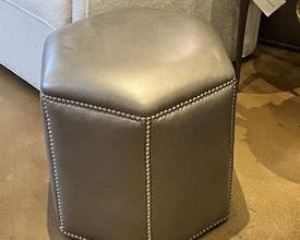 $500 USD     Norwalk Custom Sextet Leather Nail Head Six Sided Ottoman TH154-13      Description: Distinctive nail head treatment accentuates the six side panels of the Sextet Ottoman. The perfect occasional ottoman for extra seating, the Sextet can easily find its way into boudoir or living room.
Dimensions: 17 x 20 x 19"H 
Condition: New - Interior Design Studio Floor Sample
Local pick up Lake Oswego, OR.  Showroom with main floor access.  Contact us for shipper suggestions.     https://goodbyhello.com/products/copy-of-norwalk-renee-swiver-chair-thd-12?_pos=15&_sid=f9cbd366d&_ss=r