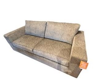 $1805 USD     Norwalk Custom Millford Box Seat Grey Sofa Couch TH154-6      Description: The Millford sofa will make a lovely addition to any variety of spaces and decor schemes. It features thick, bold track arms and barely-visible wooden legs. Box seat cushions are encased in welt cord trim, and two loose accent pillows add extra comfort, color and texture. 
Dimensions: 86 x 38 x 38"H 
Seat: 68W | 22D | 21H
Arm: 29H
Condition: New - Interior Design Studio Floor Sample
Local pick up Lake Oswego, OR.  Showroom with main floor access.  Contact us for shipper suggestions.     https://goodbyhello.com/products/copy-of-norwalk-jefferson-bench-thd-05?_pos=7&_sid=f9cbd366d&_ss=r