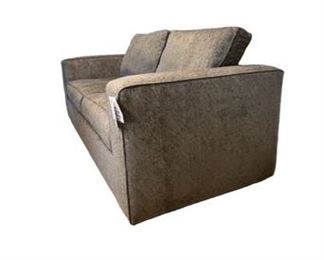 $1805 USD     Norwalk Custom Millford Box Seat Grey Sofa Couch TH154-6      Description: The Millford sofa will make a lovely addition to any variety of spaces and decor schemes. It features thick, bold track arms and barely-visible wooden legs. Box seat cushions are encased in welt cord trim, and two loose accent pillows add extra comfort, color and texture. 
Dimensions: 86 x 38 x 38"H 
Seat: 68W | 22D | 21H
Arm: 29H
Condition: New - Interior Design Studio Floor Sample
Local pick up Lake Oswego, OR.  Showroom with main floor access.  Contact us for shipper suggestions.     https://goodbyhello.com/products/copy-of-norwalk-jefferson-bench-thd-05?_pos=7&_sid=f9cbd366d&_ss=r