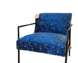 $1080 USD      Norwalk Custom Lansing Metal Framed Blue Upholstered Chair TH154-10      Description:  This is for ONE chair.  We have two available.  The clean lines of the Lansing with the metal frame and upholstered seat are a perfect for modern to transitional style.  The custom upholstery adds a perfect pop of color and texture that adds interest and dimension to any room.  
Dimensions: 39 x 34 x 33"H 
Seat: W26, D24, H20
Arm Height: 26
Condition: New - Interior Design Studio Floor Sample
Local pick up Lake Oswego, OR.  Showroom with main floor access.  Contact us for shipper suggestions.      https://goodbyhello.com/products/copy-of-norwalk-merritt-sofa-thd-09?_pos=6&_sid=f9cbd366d&_ss=r