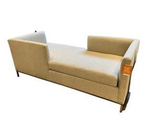 $1985 USD      Norwalk Custom Abree Tête-à-Tête Daybed Sofa Couch TH154-17      Description: For a quick nap, an overnight guest or a cozy tête-à-tête, Aubree’s generous seat cushion is almost as large as a twin bed. Narrow track arms in opposing L-shapes on either end facilitate conversation. A simple banded wood or metal base makes Aubree perfect for floating in a room. Two oversize pillows and two neck rolls add comfort.
Overall: 84 x 36 x 31"H 
Seat: W75 | D31 |  H21
Condition: New - Interior Design Studio Floor Sample
Local pick up Lake Oswego, OR.  Showroom with main floor access.  Contact us for shipper suggestions.      https://goodbyhello.com/products/copy-of-norwalk-kent-chair-thd-16?_pos=10&_sid=f9cbd366d&_ss=r