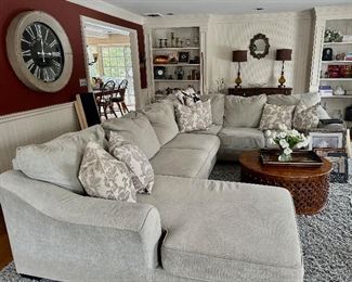 Carnaby three piece sectional with Chaise. Color linen