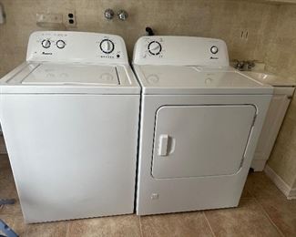 Amana washer, and dryer. One-year-old.