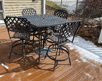 Fortunoff Bistro Table and 4 Sales