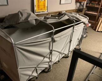 Outdoor (Frontgate?) Cushion Holder.  There is 1 bracket broken, but still works nicely.  Priced as is