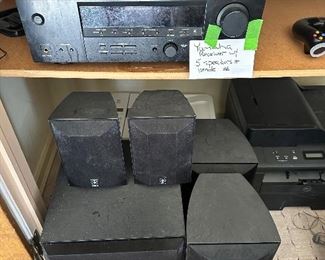 Yamaha receiver with five speakers