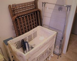Vintage Wooden Baby Crib 