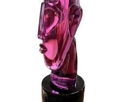 $2000 USD      Italian Modernist Head Murano Glass Sculpture Sergio Rossi MK144-27     Description: A dynamic "very expressive" mouth blown sculpture in amethyst Murano glass, on a round black opaline glass base, possibly by Maestro Sergio Rossi, circa 1990. 
Dimensions: 7 x 8 x 26.5"H
Condition: Excellent
Local Pick Up McLean VA.  Contact us for shipper suggestions.      https://goodbyhello.com/products/italian-modernist-head-glass-sculpture-by-sergio-rossi-mk144-27?_pos=4&_sid=dcf795ae1&_ss=r