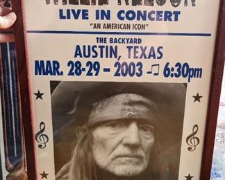 Willie Nelson Framed Concert Poster
