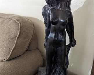 Carved Statue "The Naked Embrace"
