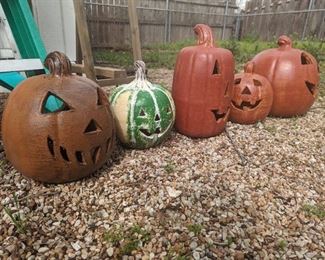 Ceramic Pumpkin Lanterns