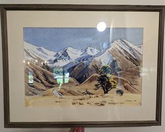 J. Simmons Framed Watercolor