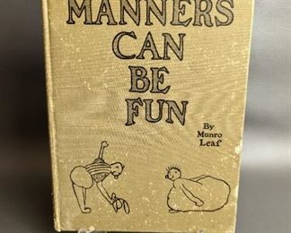 Manners Can Be Fun by Munro Leaf, 1936 26th Printing
