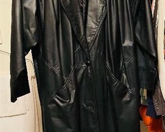 Large Full Length Leather coat