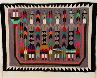 41” x 30”
Navajo Yei Rug
Wool hand woven