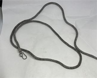 Lot 9 5 Bid(s)
34" Sterling SIlver rope Necklace 2.5"