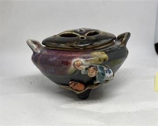 Lot 128 0 Bid(s)
Vintage Korean Pottery Glaze Sport Three Legs Incense Burner Censer 4x2.5