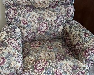 LaZBoy floral rocking recliner 