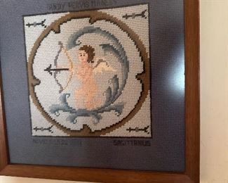 Sagittarius needlepoint