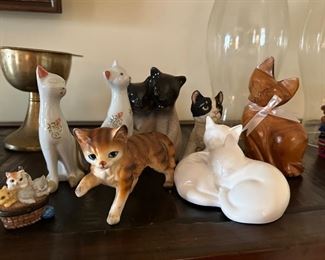 Cats! Tons of cat figurines