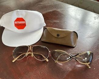Vintage Carrera aviators, 1960s ladies sunglasses, and Russian hat 