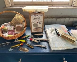 Fly fishing lures and ties, materials 