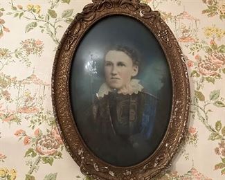 Antique portrait in a bubble frame