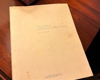 The Sotheby’s catalogue of Jacqueline Kennedy O’Nassis estate auction 