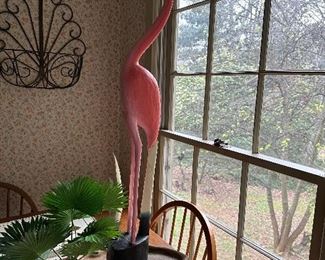 XL hand carved flamingo 