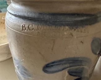 Rare B.C. Milburn salt glaze 1 gallon crock