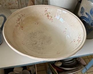 Antique ironstone transferware basin