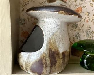 Large ceramic vintage mushroom