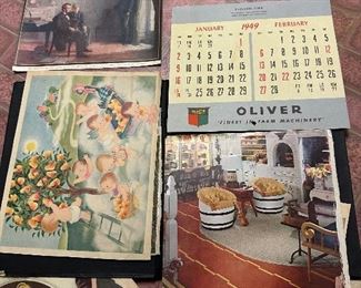 Antique writings, scrapbooks, advertisements, postcards, etc 