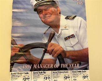 1991 Atlanta Braves posters of Bobby Cox “The Skipper” lol!!!