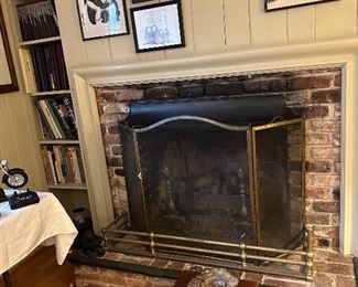 Brass fireplace 
