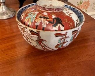 Antique Japanese “black Ship” soup bowl 