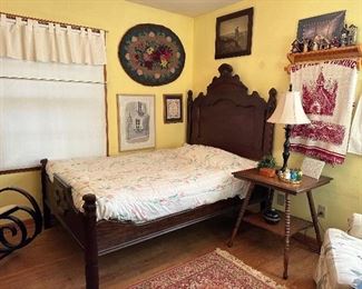 Antique custom bed (larger than a full, smaller than a queen)