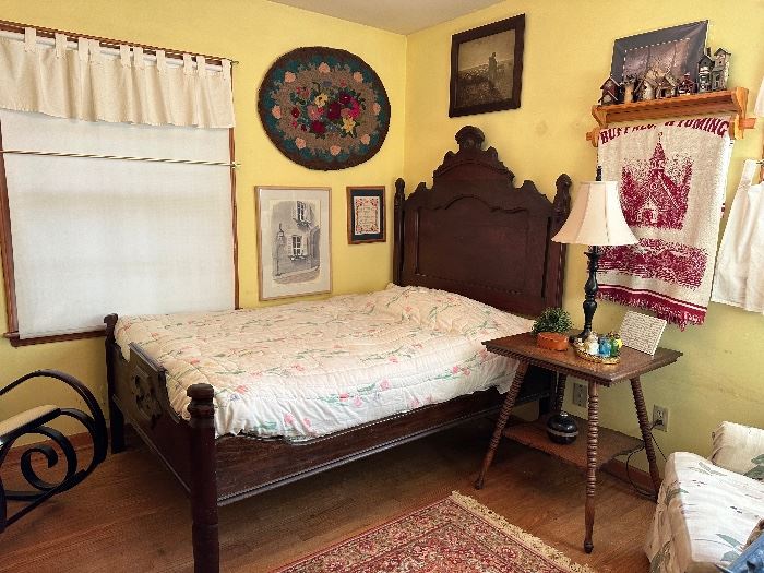 Antique custom bed (larger than a full, smaller than a queen)
