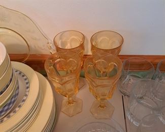 Yellow stemware