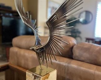 Abstract Welded Bird Sculpture by Curtis Jere, circa 1977