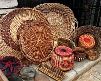Weaved baskets & misc baskets 