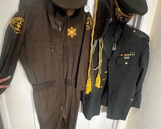 Vintage Los Angeles Sheriff’s Aviation Jumpsuit & Military Jacket & Caps
