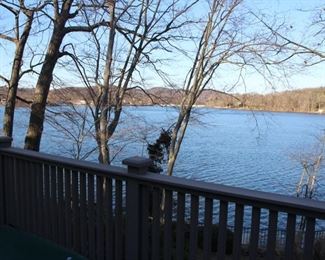 View of the lake from the deck
