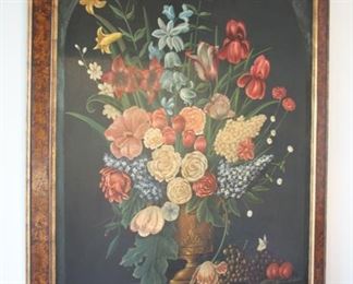 Floral still life, oil on canvas