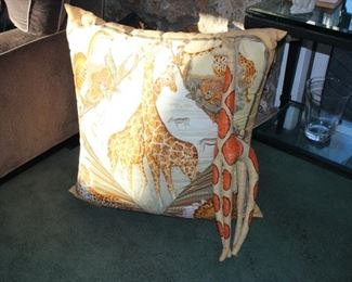 Large Ferragamo giraffe floor pillow