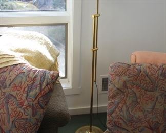 Adjustable brass floor lamp