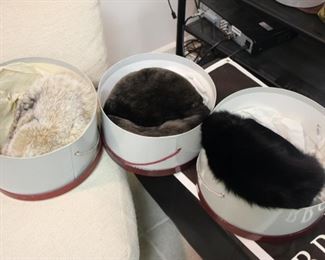 Vintage ladies fur hats