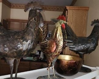 Metal roosters ,too